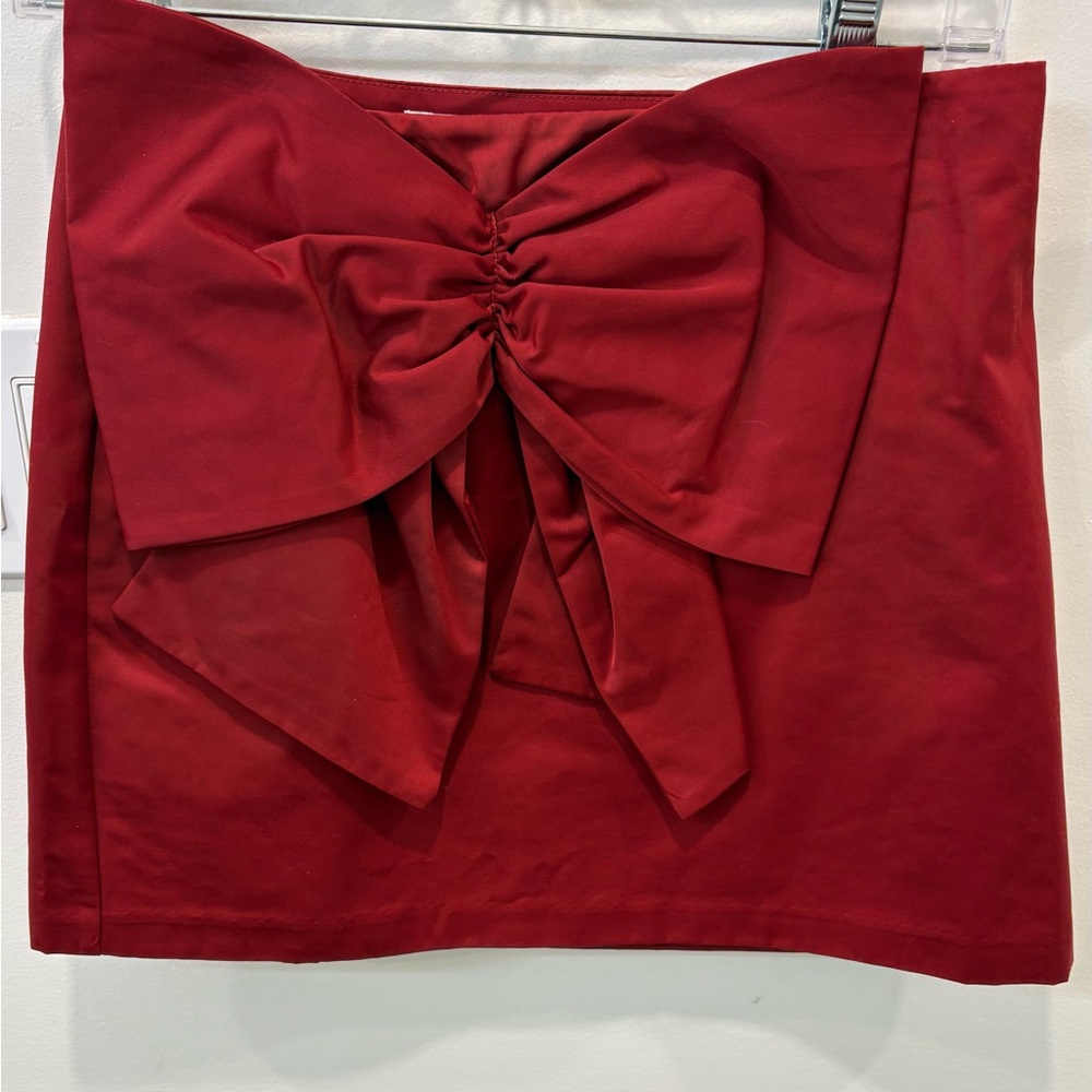 H&M Red Mini Skirt with Bow